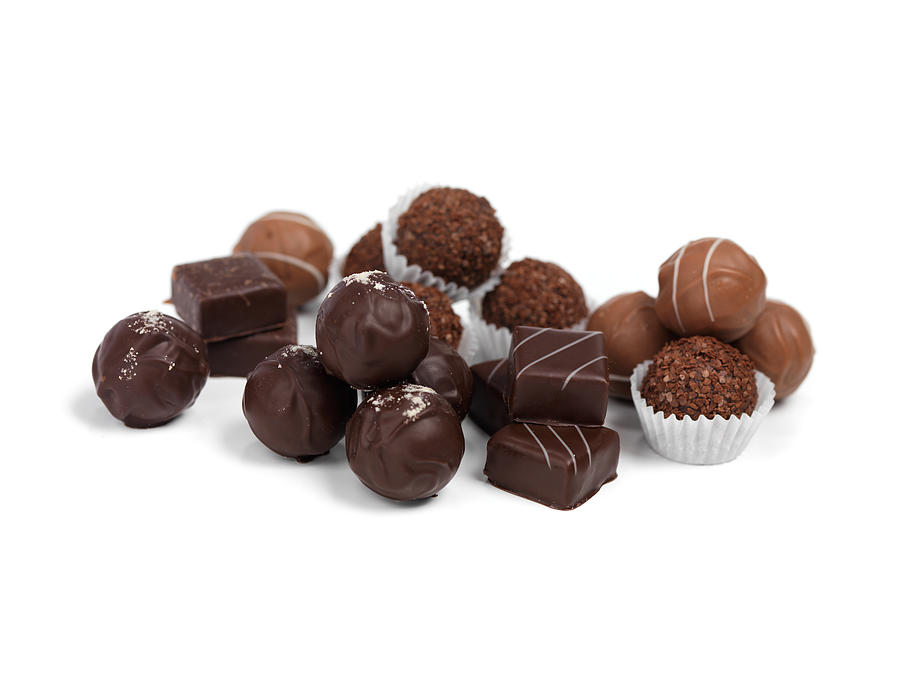 Group of a variety of luxury chocolates Photograph by Pederk