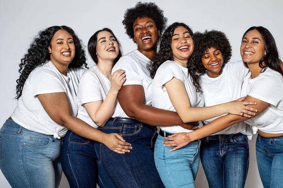 Group of cheerful women with different body size Photograph by Luis Alvarez