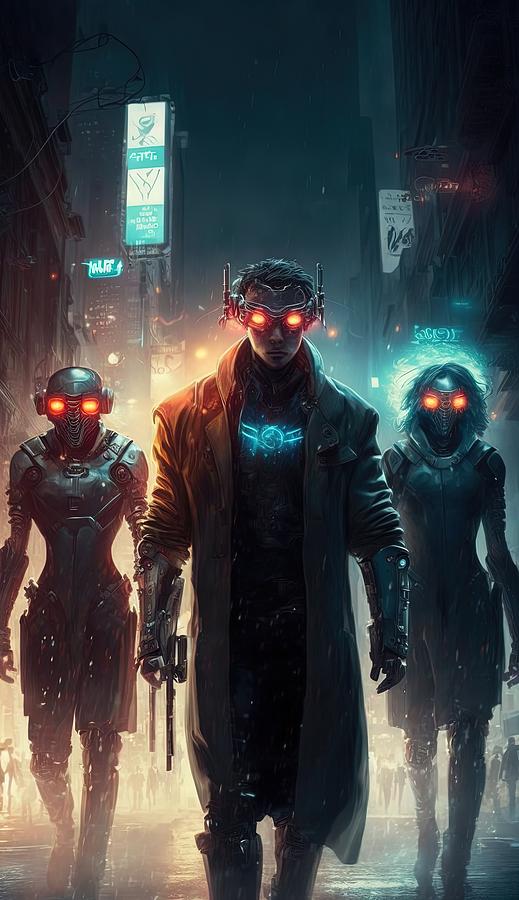 Group Of Cyborgs Digital Art by Damien Adam - Fine Art America