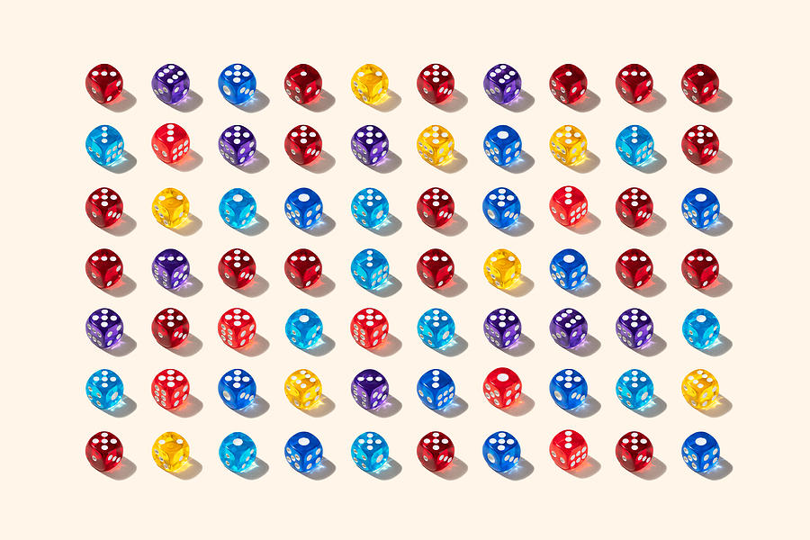 Group of Multi Colored Dices Photograph by MirageC
