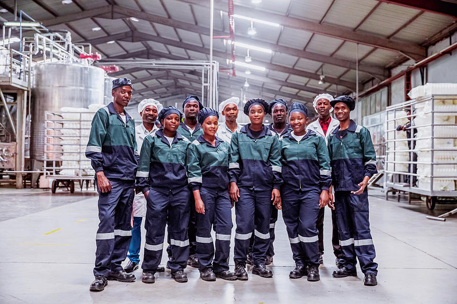 Group Portrait of Factory Workers - Africa Photograph by GCShutter