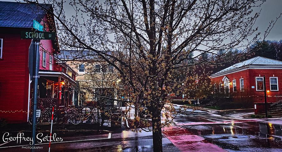 Grove Street Rain Photograph by Geoffrey Settles