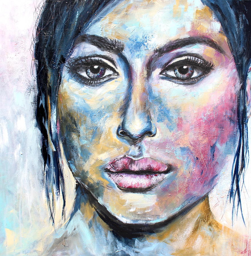 Portrait Mixed Media - Growing by Claudia Gantenbein Portrait Mixed Media - Growing by Claudia Gantenbein