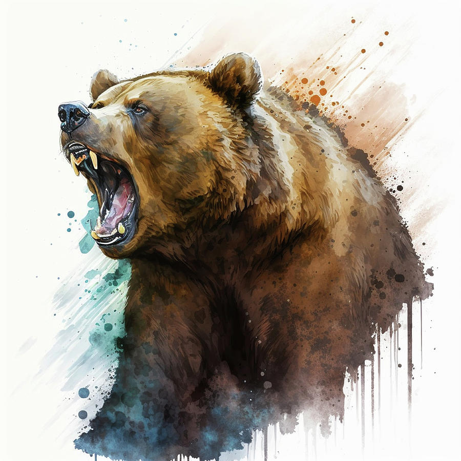 Growling Grizzly Bear II Photograph