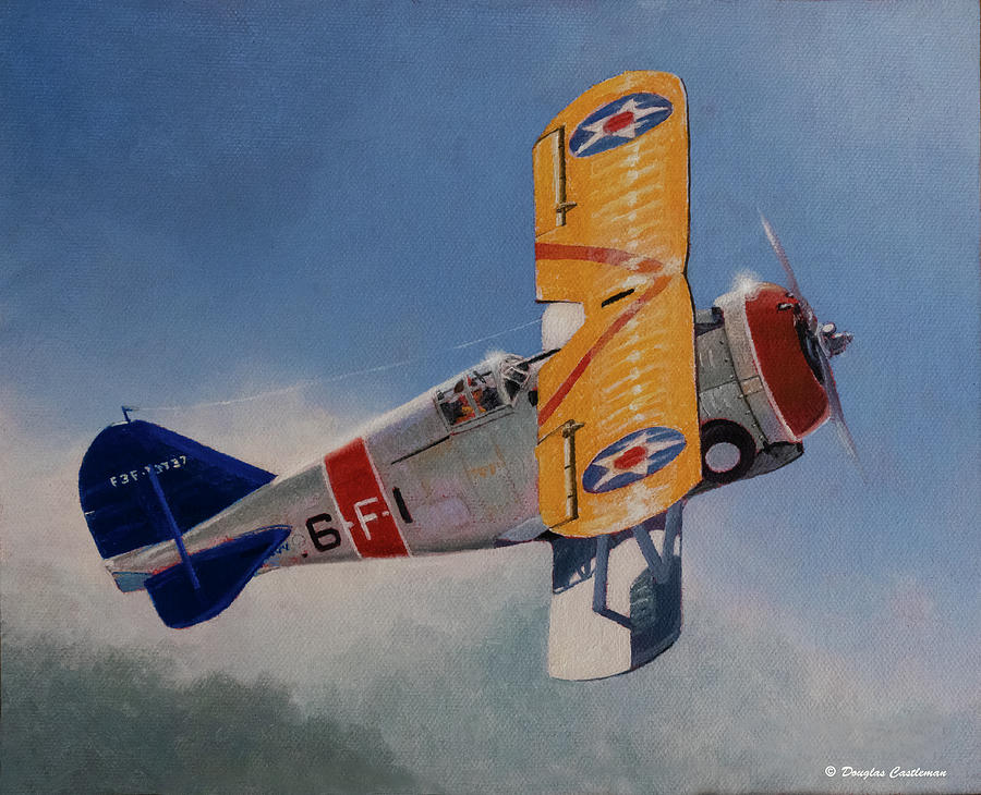 Grumman F3F Painting by Douglas Castleman