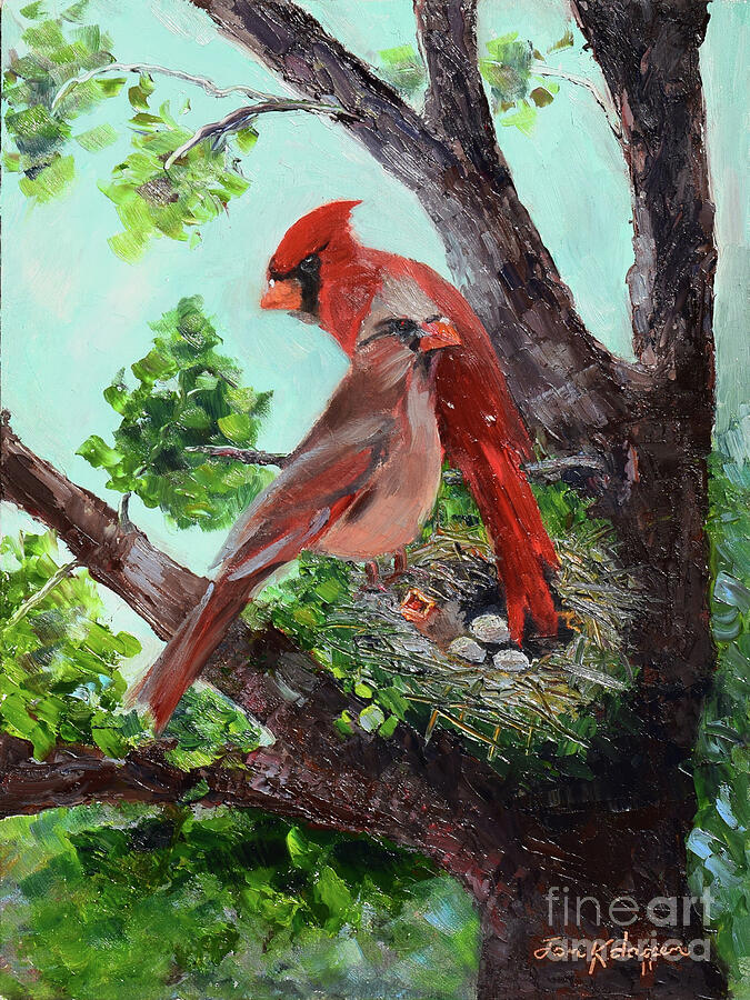 Grumpy Red Dad Painting by Jan Dappen Grumpy Red Dad Painting by Jan Dappen