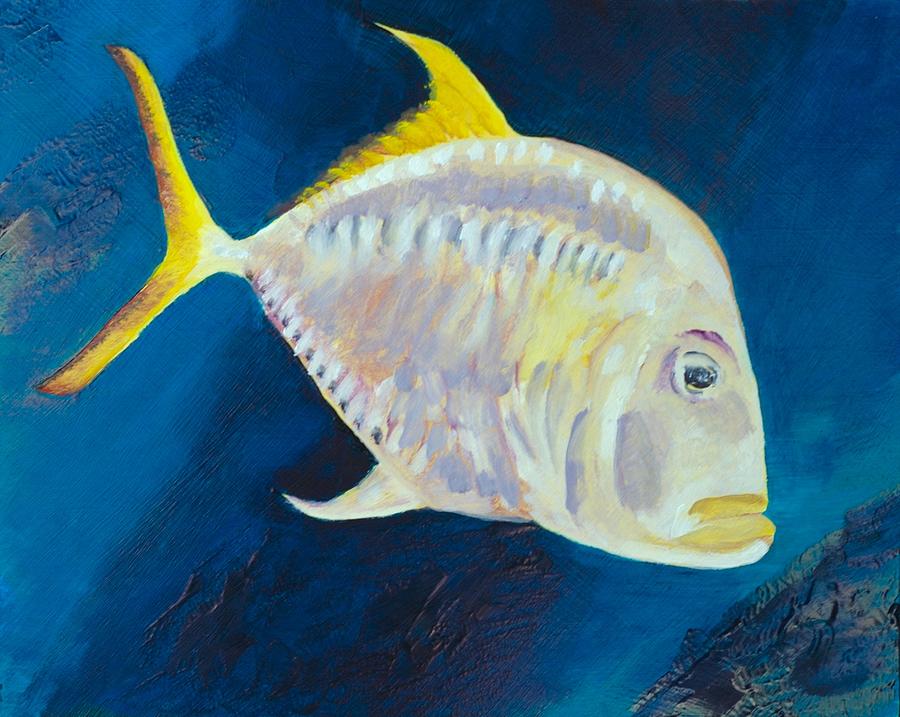 Grumpy Reef Fish Painting by John Sweeney