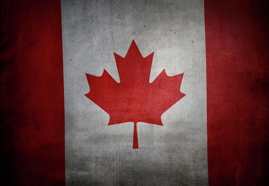 Grunge Canadian Flag Photograph