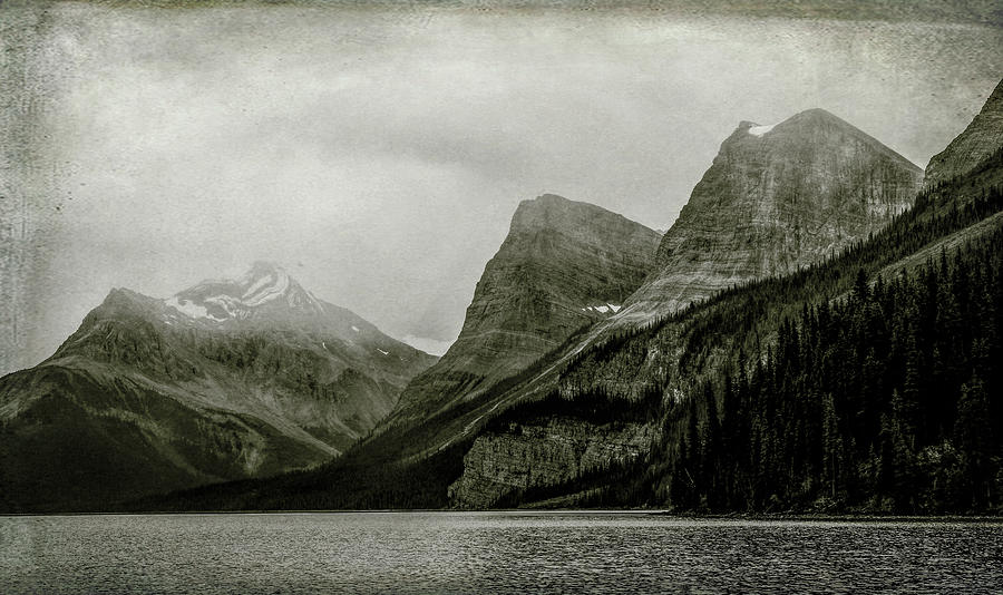 Grunge Style Canadian Rockies Photograph by Dan Sproul