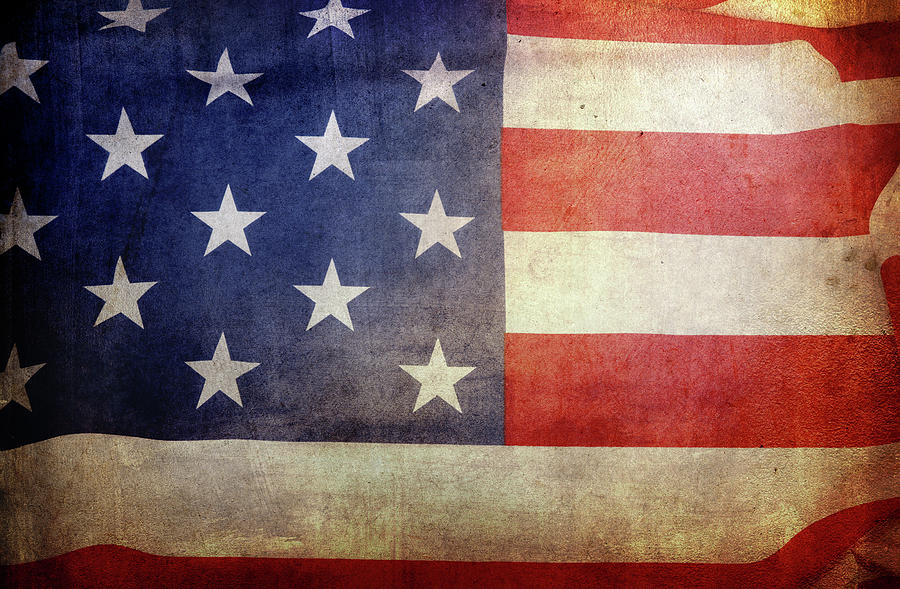 Grunge Flag Of Usa Photograph