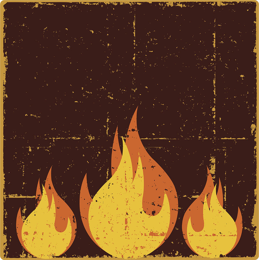 Grunge Flames Drawing by Quisp65