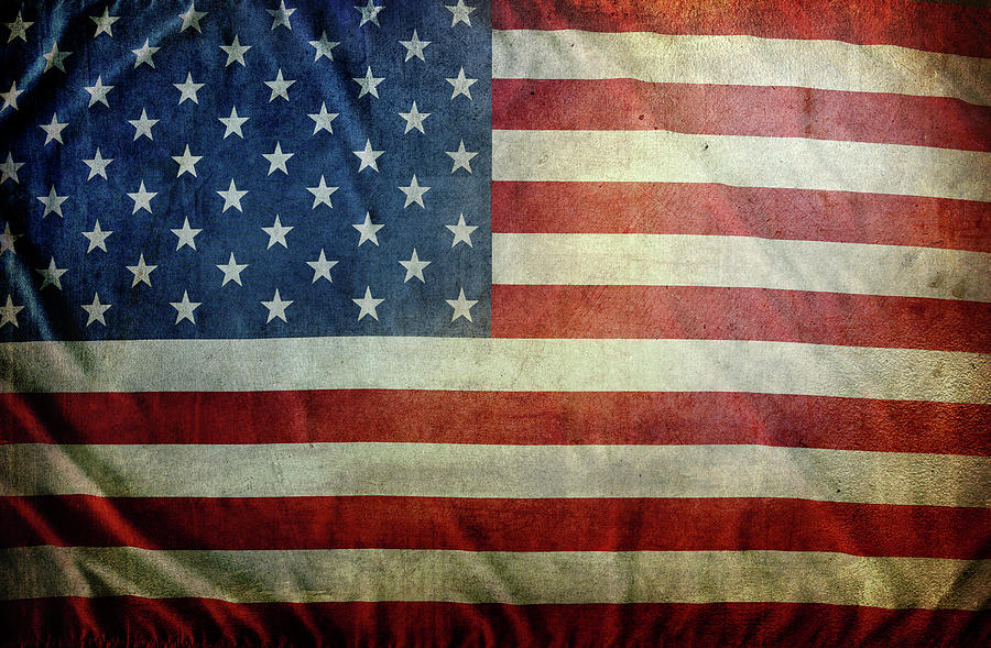 Grunge-look Usa Flag Photograph