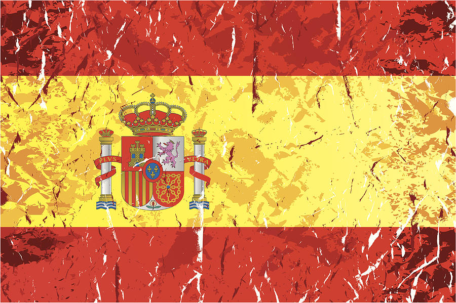 Grunge Spain Flag Drawing by Poligrafistka