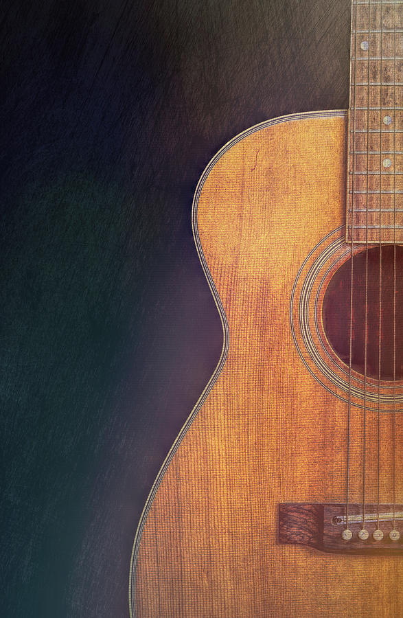 Grunge Textured Acoustic Guitar Photograph by Dan Sproul