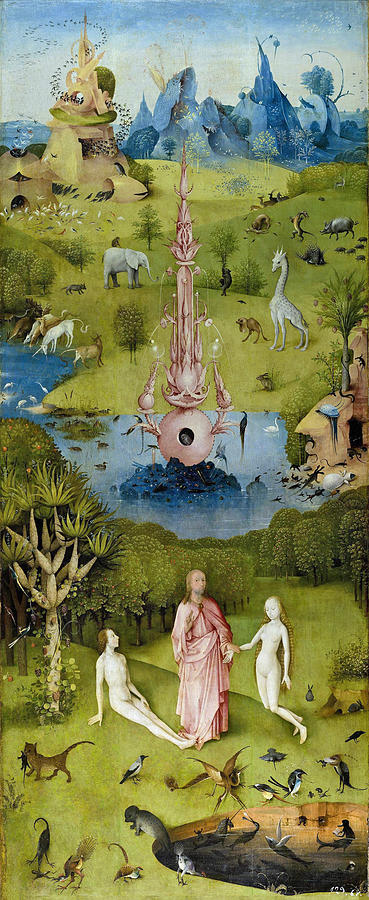 Hieronymus Bosch Painting - Garden of Eden by Long Shot