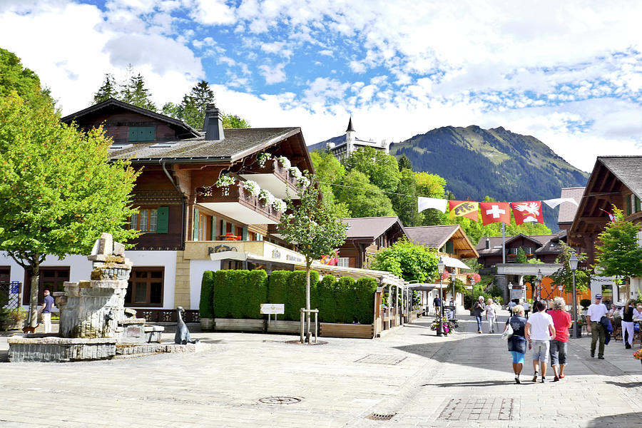 Gstaad Switzerland on a Sunday Morning Photograph by Jeremy Hayden