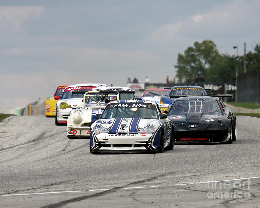 Porsche 911 GT2 Race Start Photograph by Pete Klinger