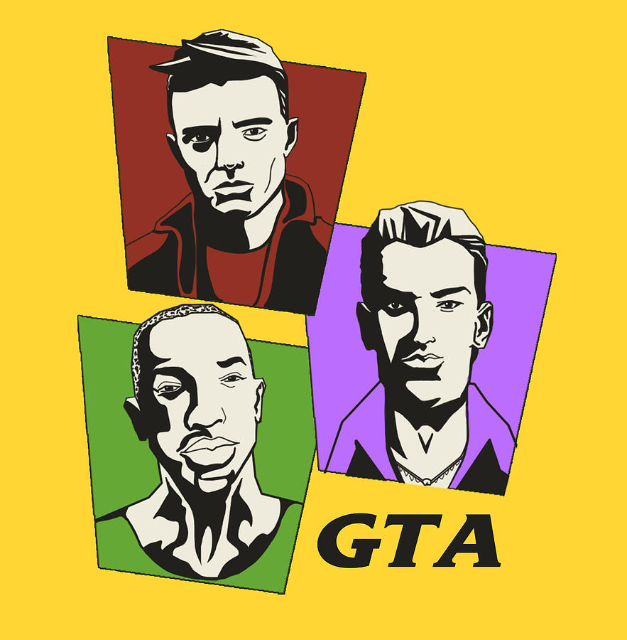 GTA Trilogy Protagonists Digital Art By Joako Zeta - Fine Art America