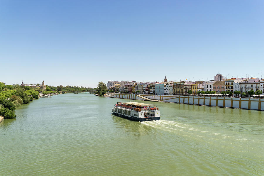 Guadalquivir River Cruise on Luna de Sevilla - Quintessential Seville Andalusia Spain Photograph by Georgia Mizuleva