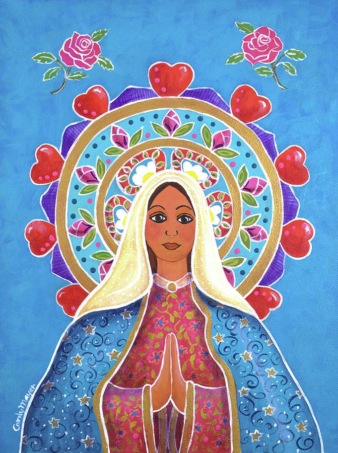 Guadalupe Mandala Painting by Candy Mayer