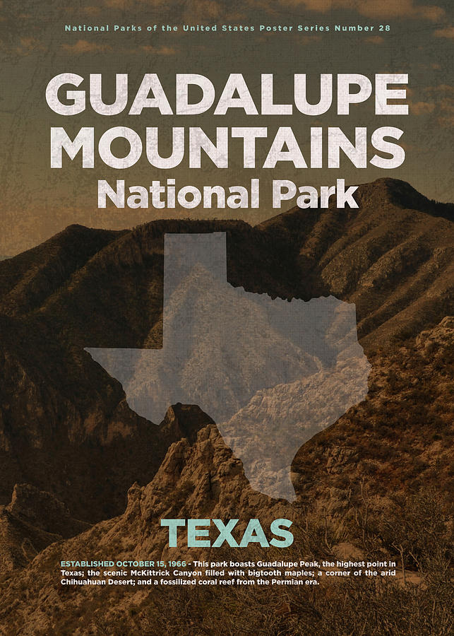 Guadalupe Mountains National Park Poster Subpar Parks Poster