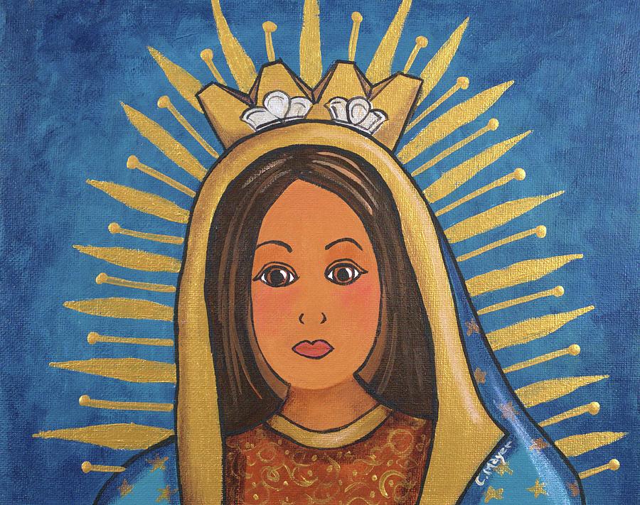 Guadalupe Portrait Painting by Candy Mayer