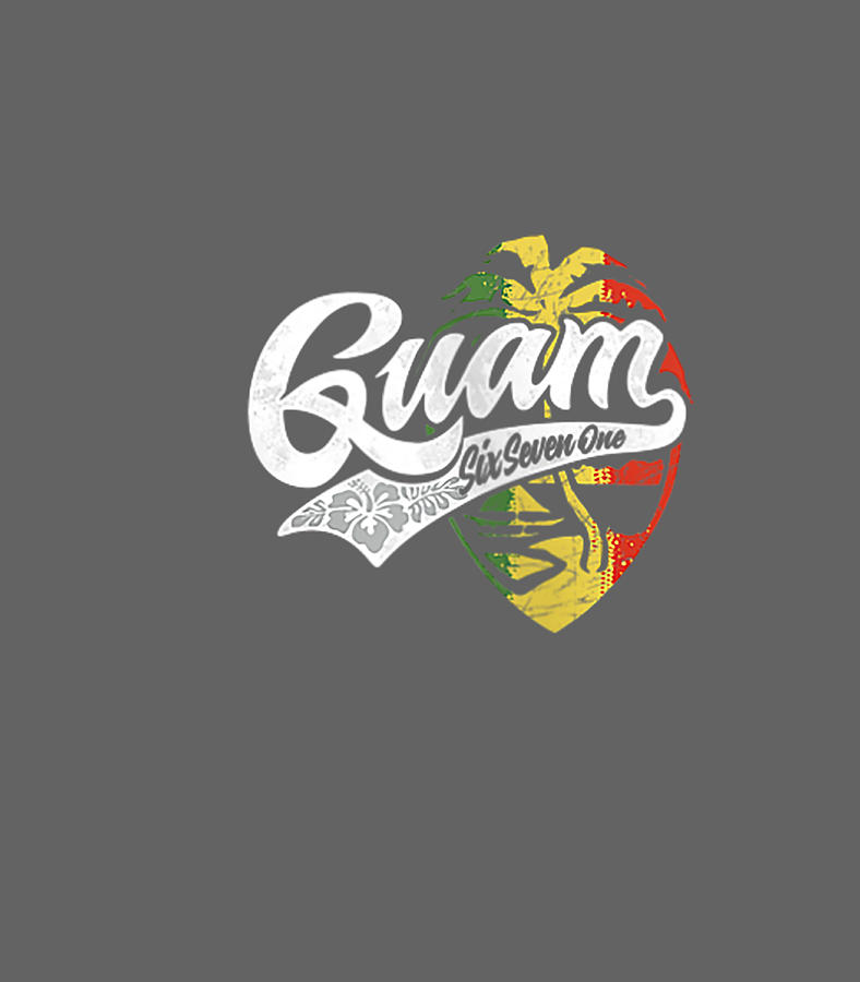 Guam Flag Islander Guam Seal Guamanian Chamorro Front Back Digital Art ...