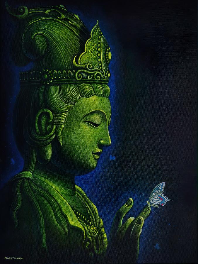 Guan Yin 1 Painting by Phanthong Saenchun - Fine Art America