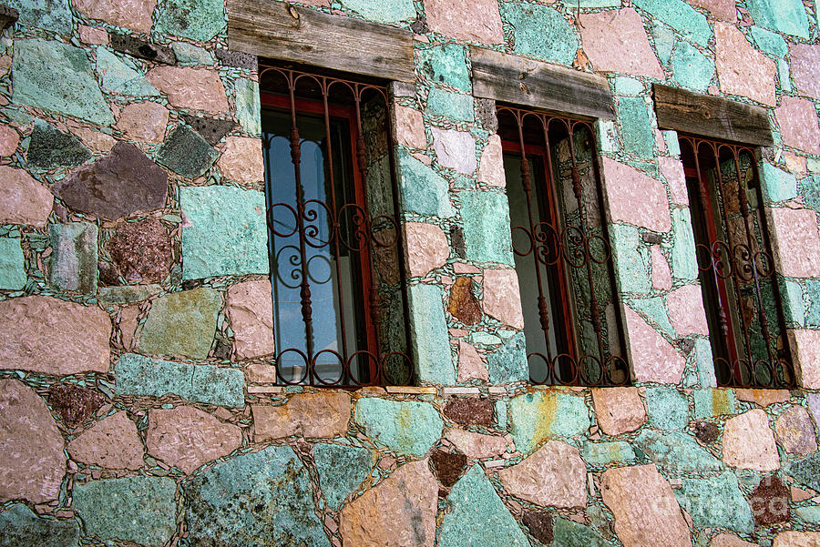Guanajuato City Colored Stone Pattern Photograph by Bob Phillips