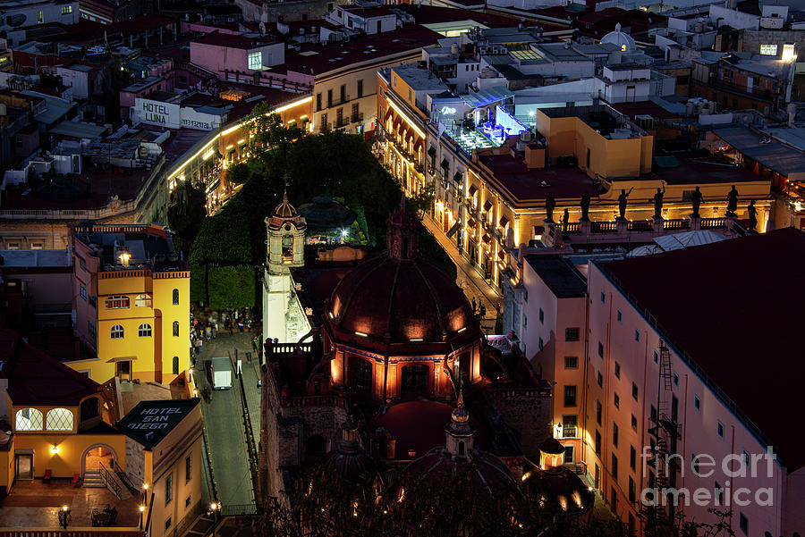 Guanajuato San Diego Church After Dark Two Photograph by Bob Phillips