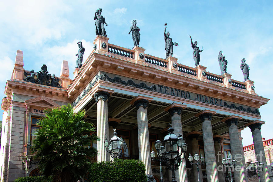 Guanajuato Teatro Juarez Statues Photograph by Bob Phillips