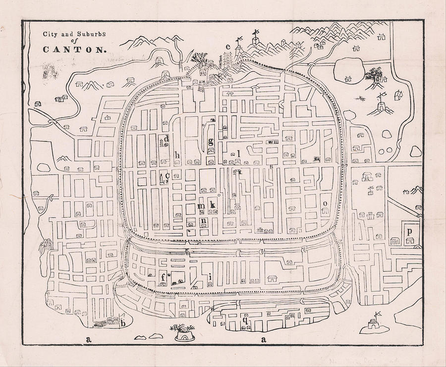 Guangzhou City and Suburbs of Canton Canton Painting by Anonymous ...