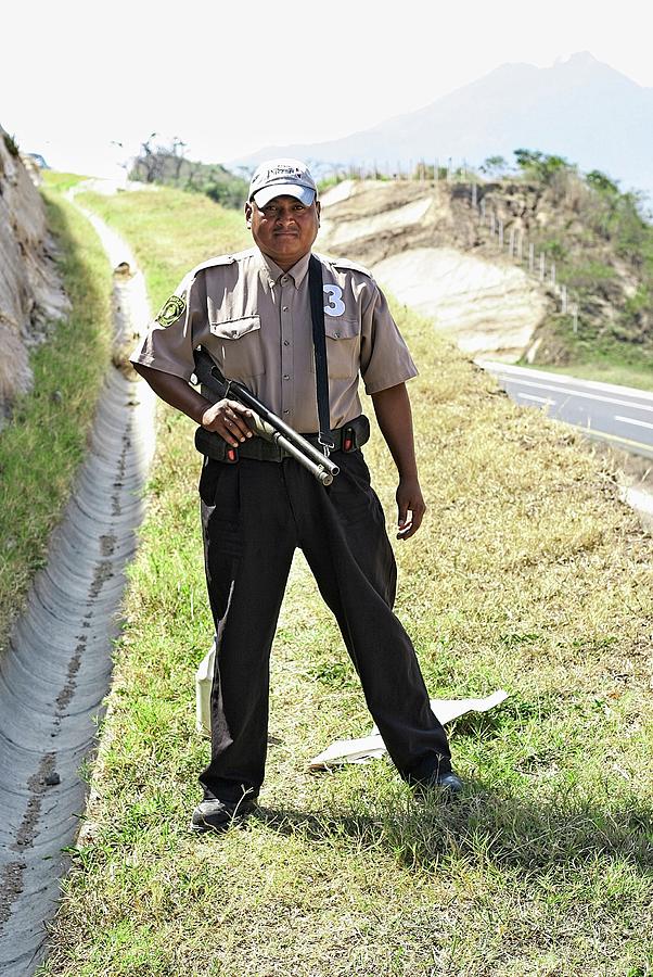 Guard, El Salvador Photograph by Steven Ralser