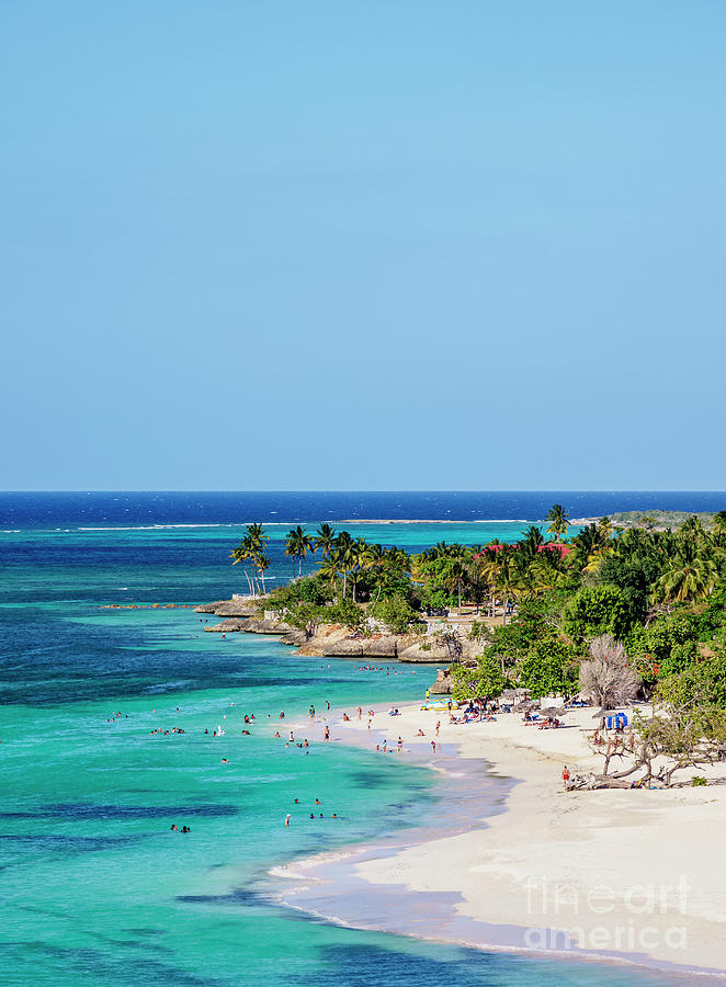 Guardalavaca Beach, elevated view, Holguin Province, Cuba Photograph by ...