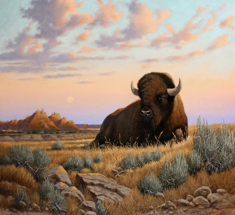 Guardian of the Badlands Painting by Derk Hansen - Fine Art America