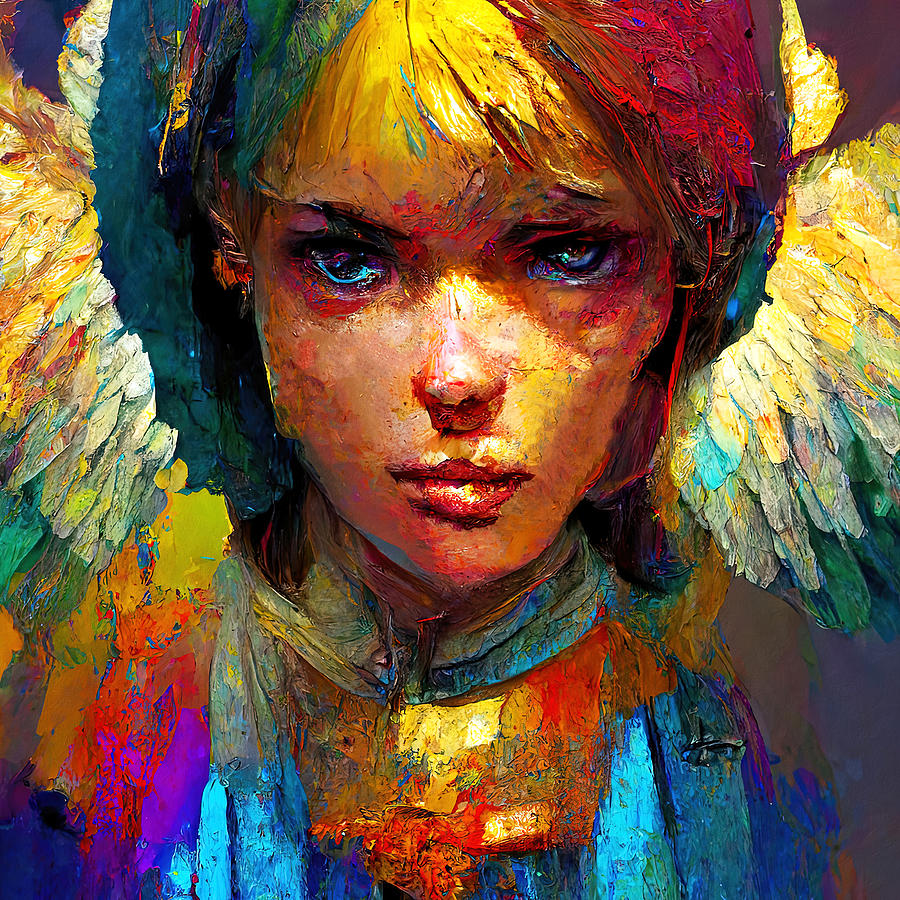 Guardian Angel, 01 Painting by AM FineArtPrints