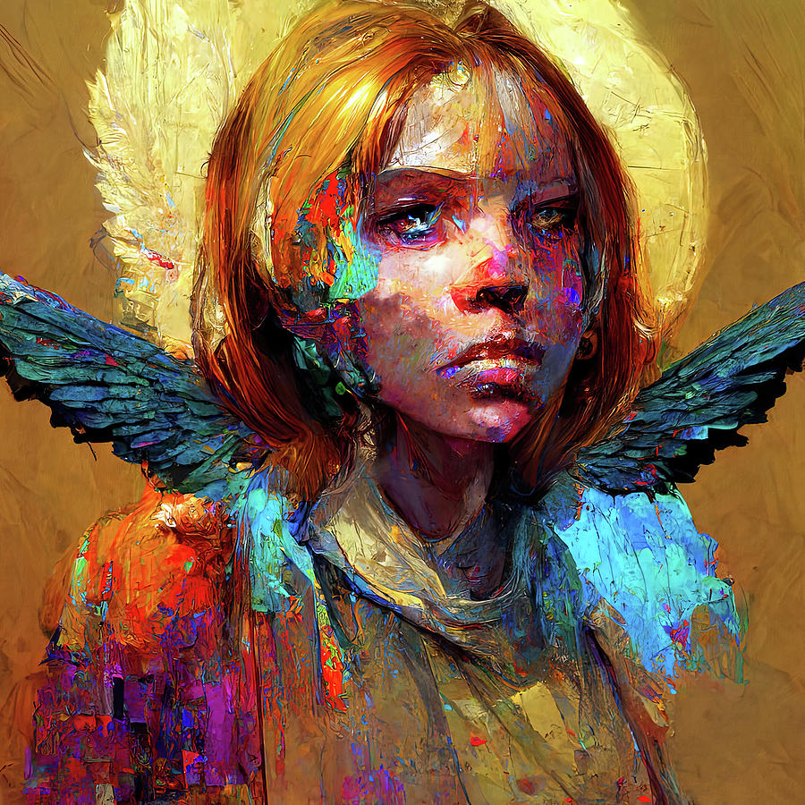 Guardian Angel, 02 Painting by AM FineArtPrints