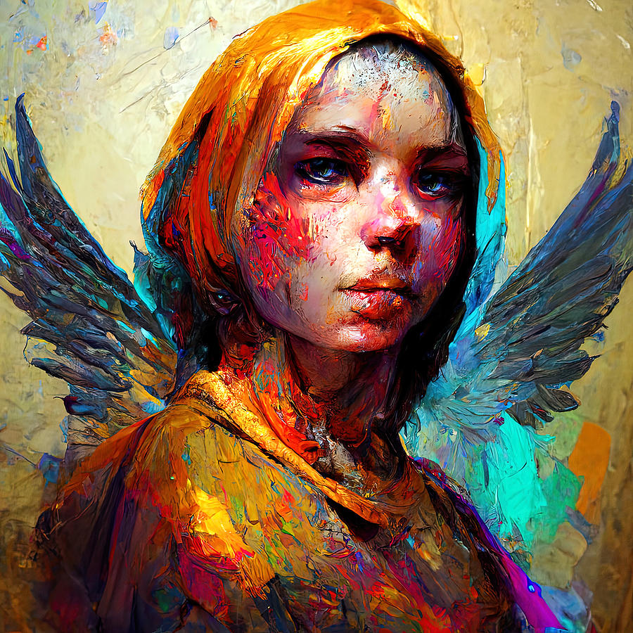 Guardian Angel, 04 Painting by AM FineArtPrints