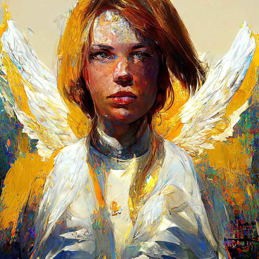 Guardian Angel, 05 Painting by AM FineArtPrints