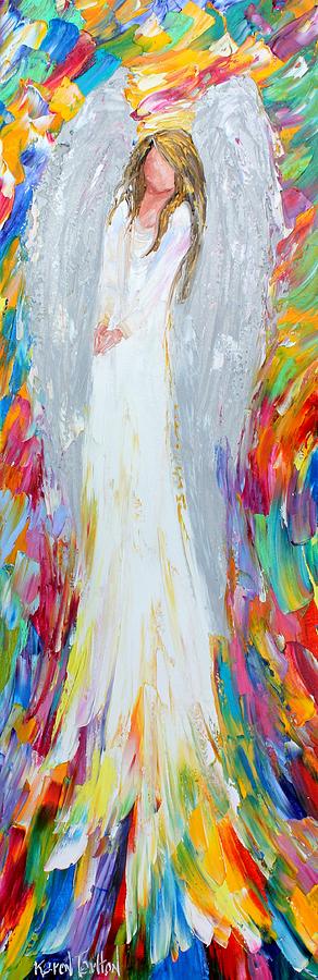Guardian Angel Painting by Karen Tarlton