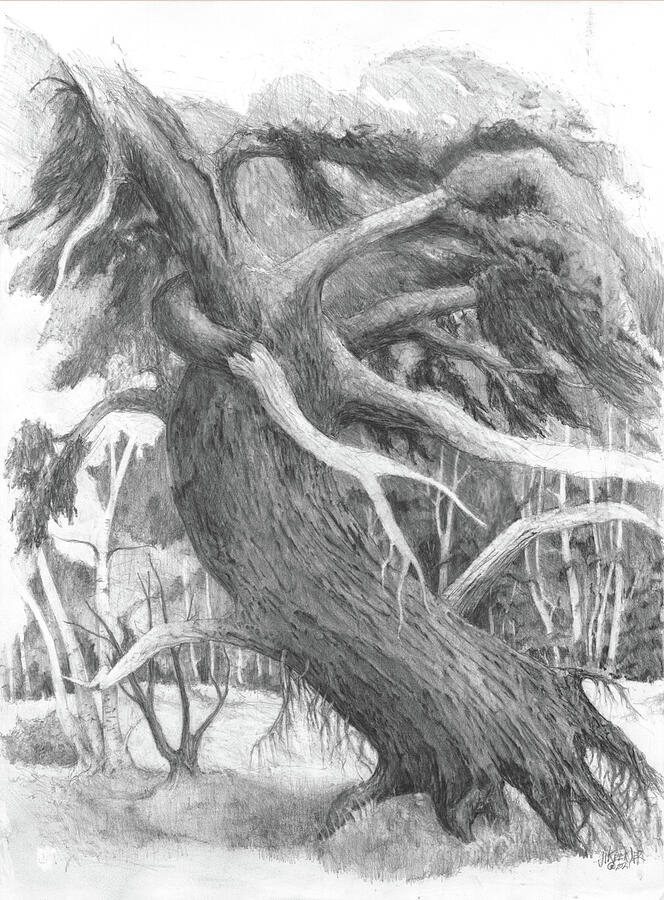 Guardian Drawing by Joel Keener Guardian Drawing by Joel Keener