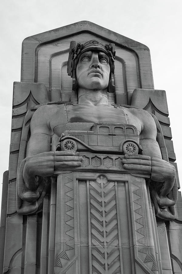 Guardian Of Traffic Automobile BW Photograph by Dale Kincaid