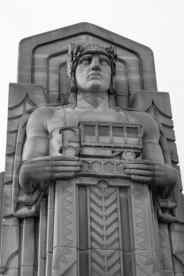Guardian Of Traffic Truck BW Photograph by Dale Kincaid