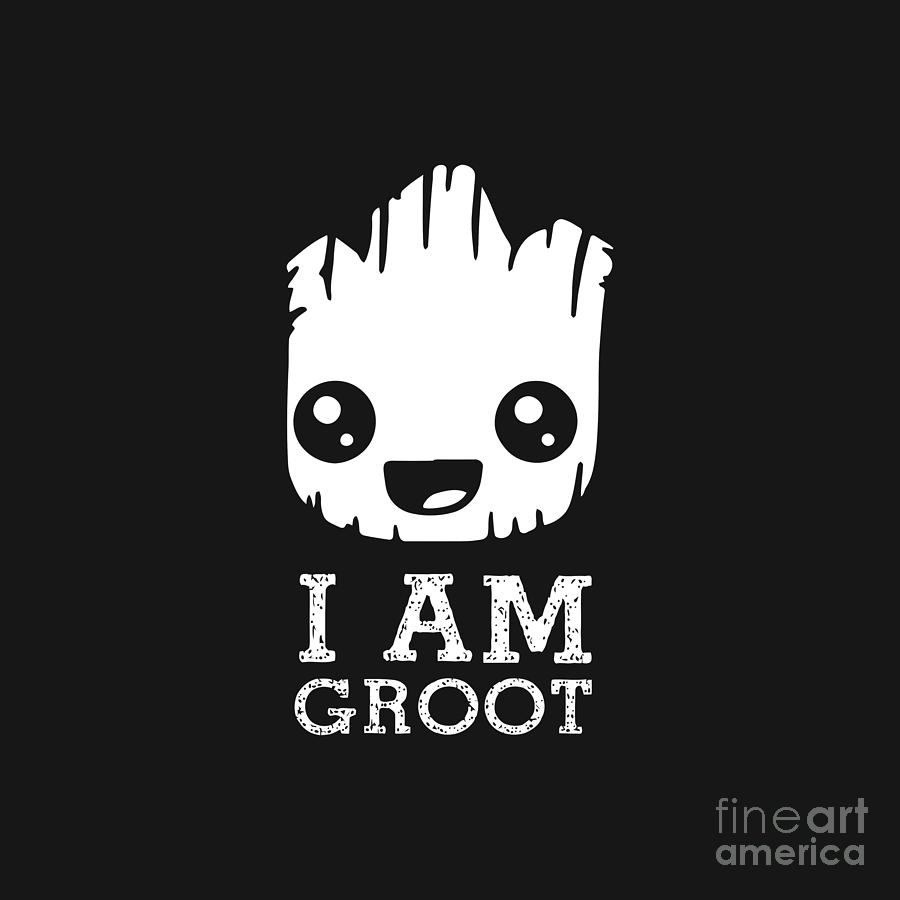 Guardians Of The Galaxy Cute Anime Baby Groot by Mary D Rodriquez
