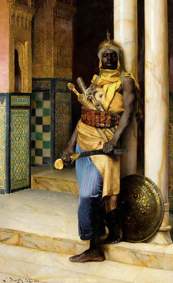 Ludwig Deutsch Painting - Guarding the Palace, 1888 by Ludwig Deutsch