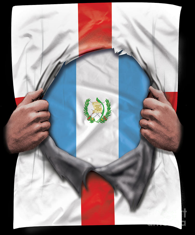 Guatemala Flag English Flag Ripped Digital Art by Jose O