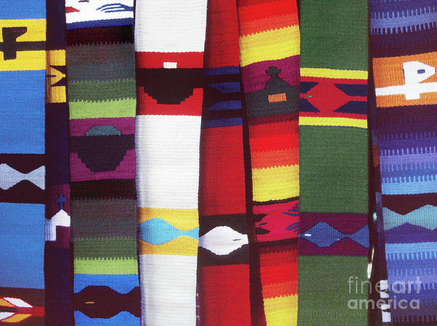 Guatemala photography textiles  - Colorful Sashes Photograph by Sharon Hudson