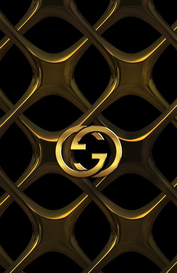 Gucci Logo Digital Art by Dudley Abbot