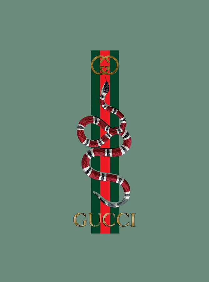 Gucci Snake Art Digital Art by Emi Rintia