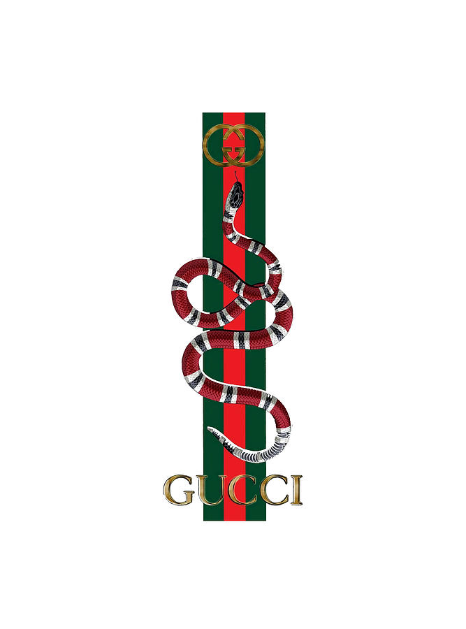 Gucci Snake Art Digital Art by Kulik Kulak